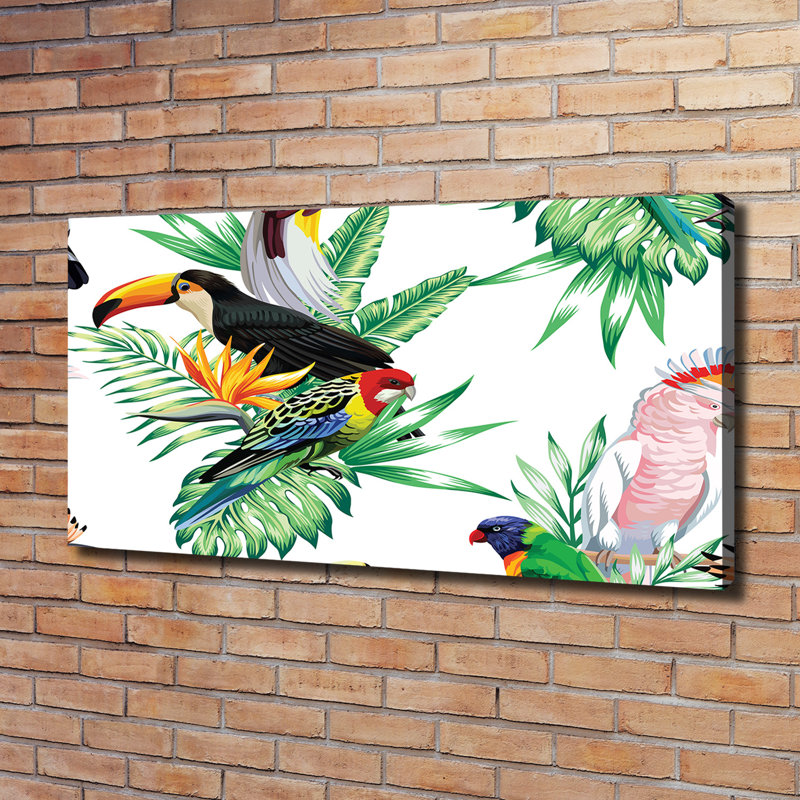 Tropical Birds - Wrapped Canvas Print