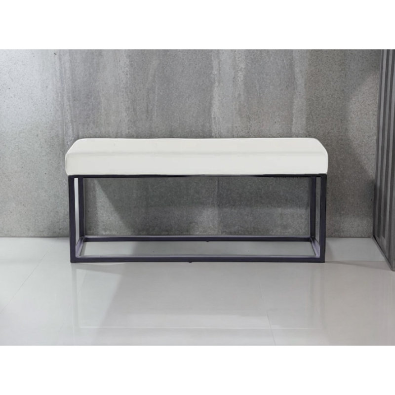 Banc rembourré en similicuir Mazury