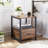 Laurea 3 Piece Bedroom Set, Industrial Bed Frame with 2 Nightstands Set, Metal Platform Bed with Wood Headboard & Footboard, Farmhouse Bedroom Furniture Set with Charging End Tables, 2 AC Outlets & 2 USB Ports, No Box Spring Needed-1962201620-1962201646