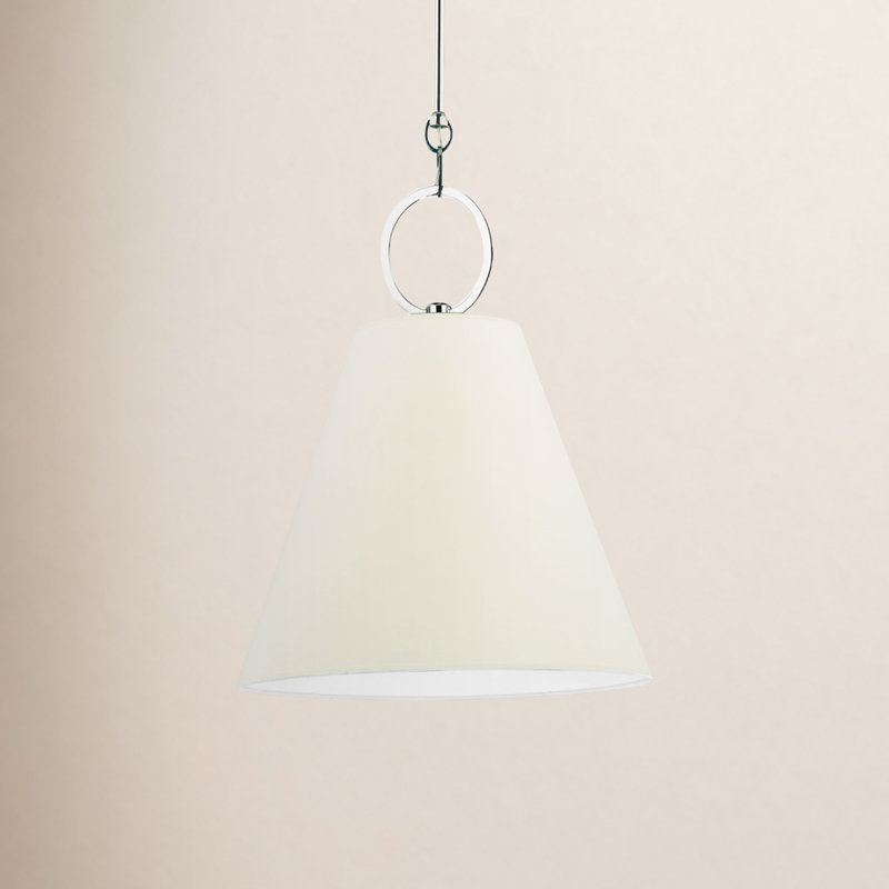 Altamont 1 - Light Polished Nickel Single Pendant, 21.25" H, Distressed Bronze
