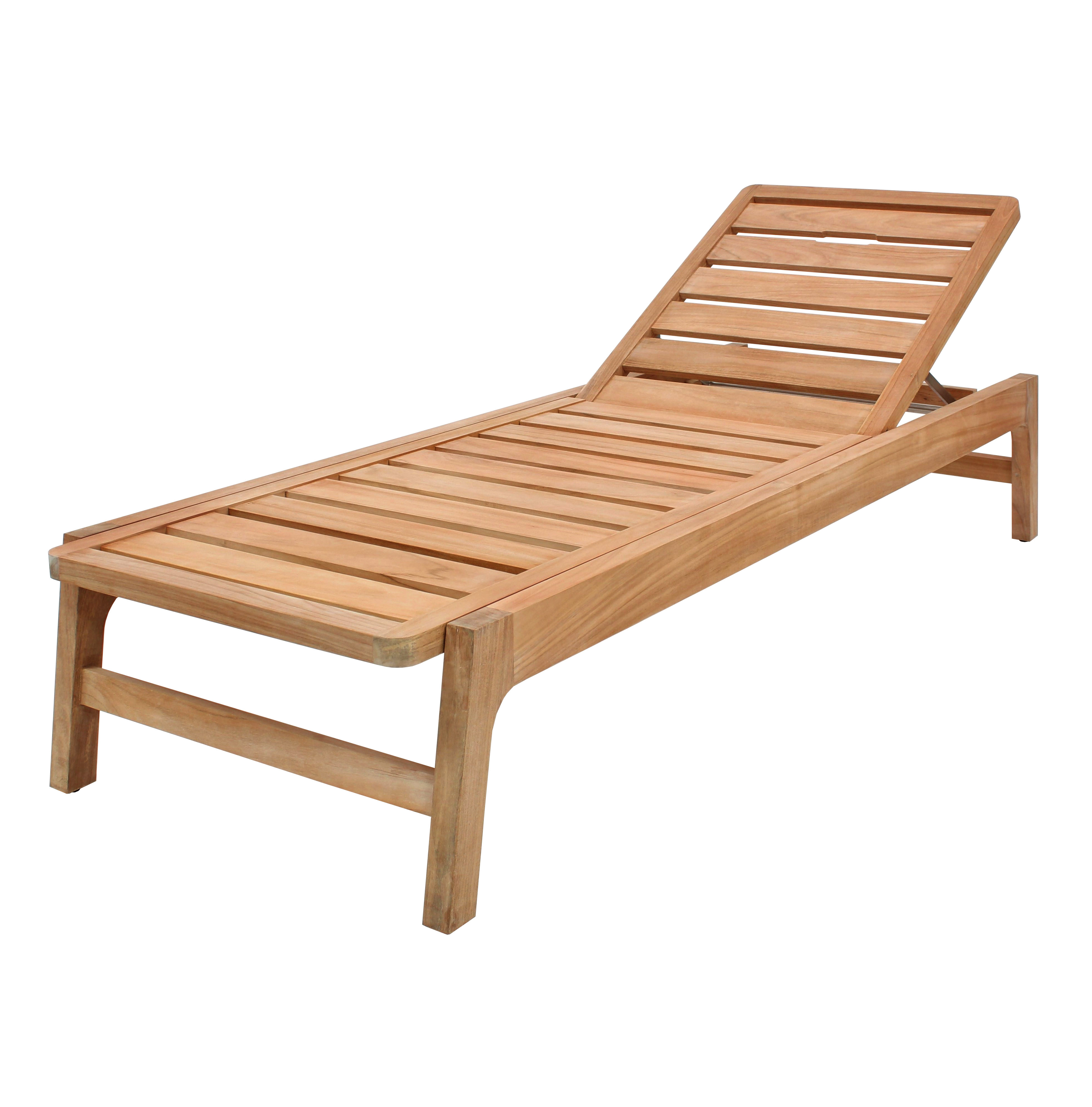 OASIQ Diuna Outdoor Teak Chaise Lounge Wayfair