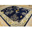 Hand Knotted Wool Area Rug in Blue