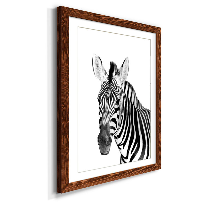 Safari zèbre - Cadre photo, impression sur papier, H 44 po x l 31 po x P 1 po, Érable