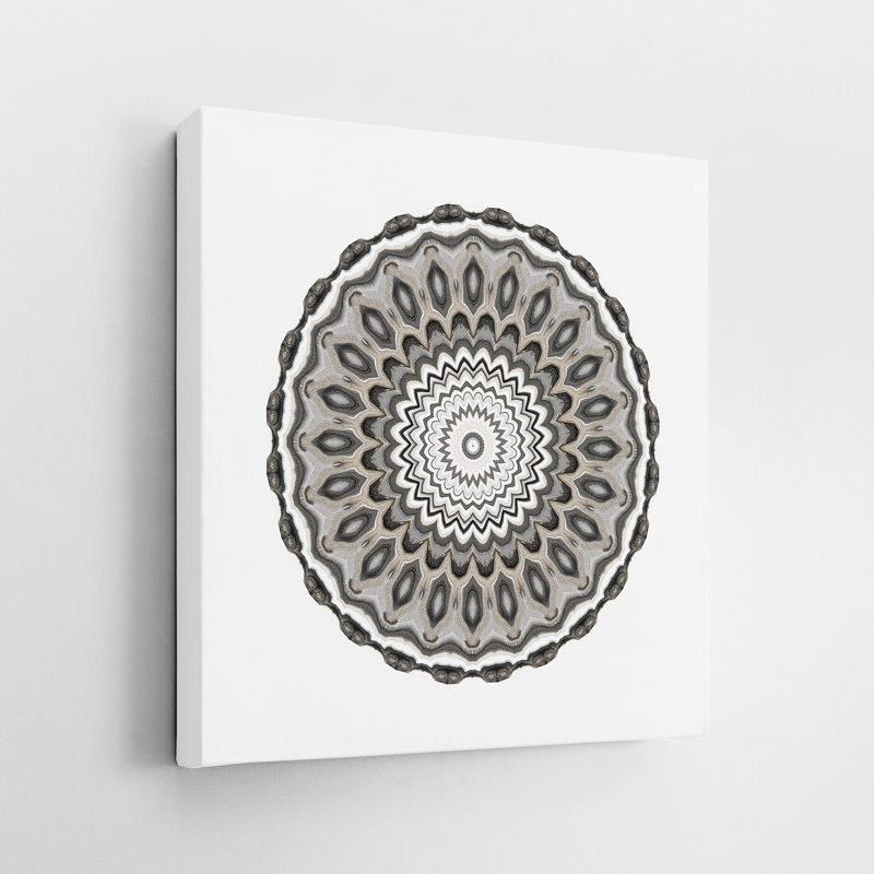 Mandala cercle 165 - peinture sur toile tendue, H 8 po x l 8 po