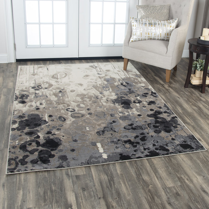 Tapis gris/beige everything Old is New, Rectangle 5 pi 3 po x 7 pi 7 po