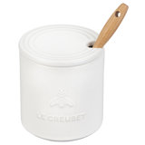 Le Creuset Stoneware Signature Honey Pot W/ Dipper - White