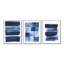 Indigo Horizon II - ensemble de 3 reproductions sur toile abstraites encadrées-129075924-129075922