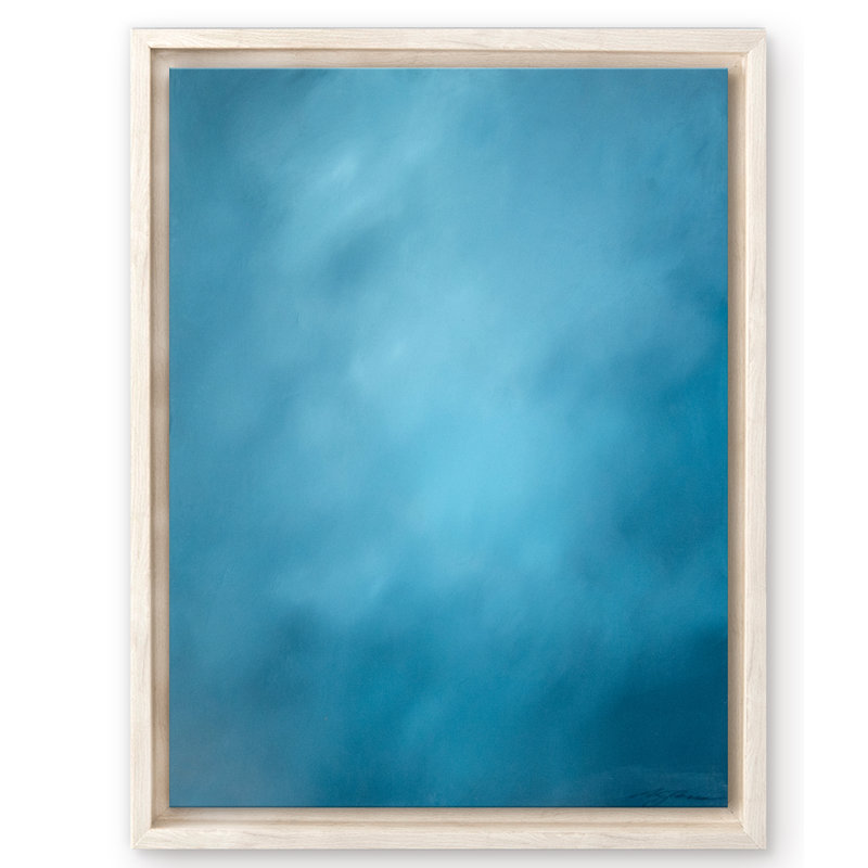 Coastal Retreat Underwater Clouds XX by Megan James - Floater Frame Print on Canvas, 20" H x 16" W x 2.5" D
