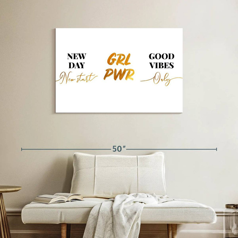Tergel Girl Power Quotes I, H 26 po x l 39 po