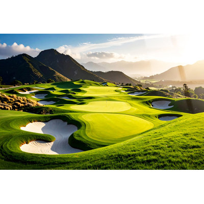 Sunlit Fairway - 40" x 60" - Tempered Glass