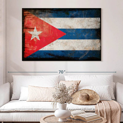 Drapeau cubain antique Borges