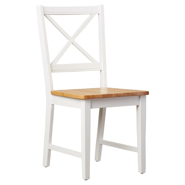 Breakwater Bay Omur Solid Wood Cross Back Side Chair & Reviews | Wayfair