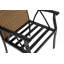 Ensemble de salle à manger 7 pièces pour patio, ensemble de meubles d'extérieur en osier avec 2 chaises berçantes pivotantes et 4 coussins