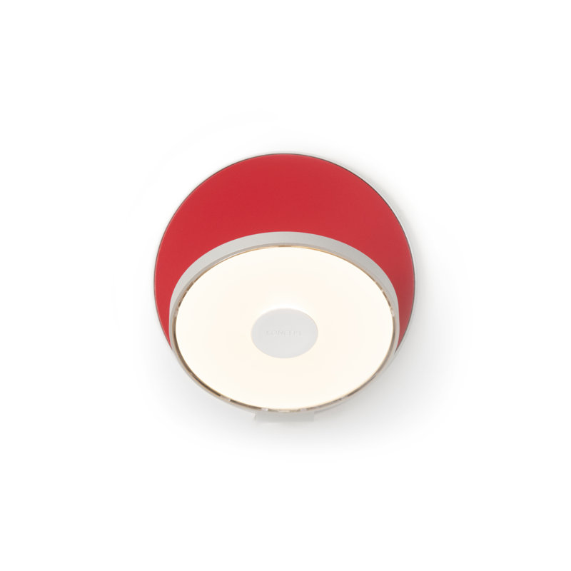 Plafonnier encastré à DEL 1 lumière Gravy, Argent / rouge mat