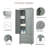 2-Drawer Freestanding Linen Cabinet With Adjustable Shelves-638627461