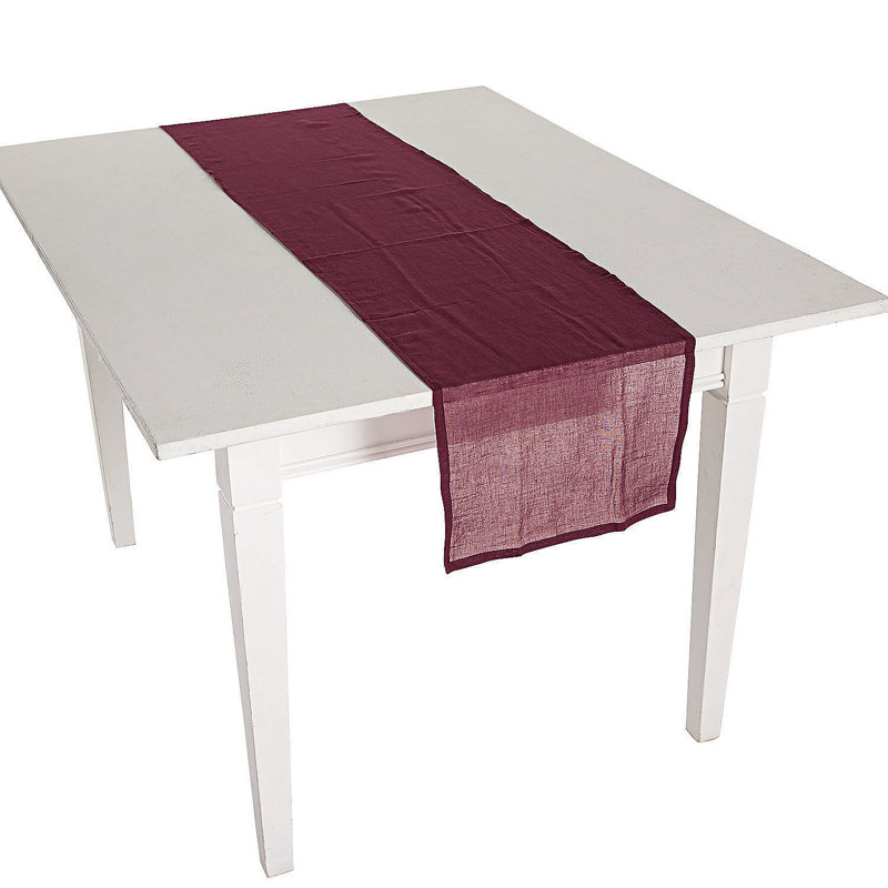 Blush Gauze Table Runners - None - Textile Accents - 3 Pieces, Burgundy