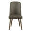 Ensemble de 2 chaises d'appoint rembourrées en chêne gris et gris