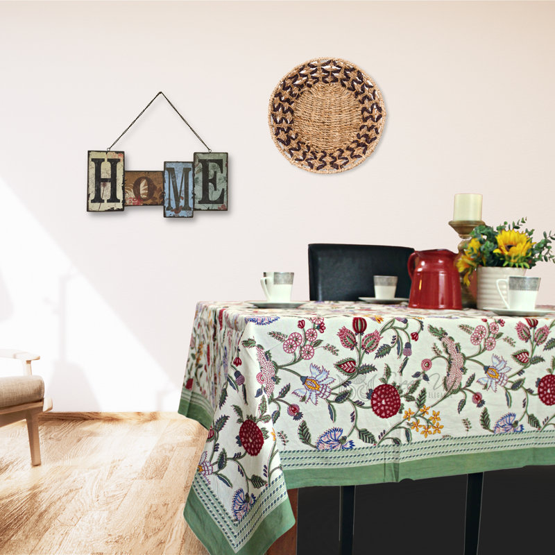 Fleisher Cotton Berry Floral Tablecloth, 60" W x 90" L