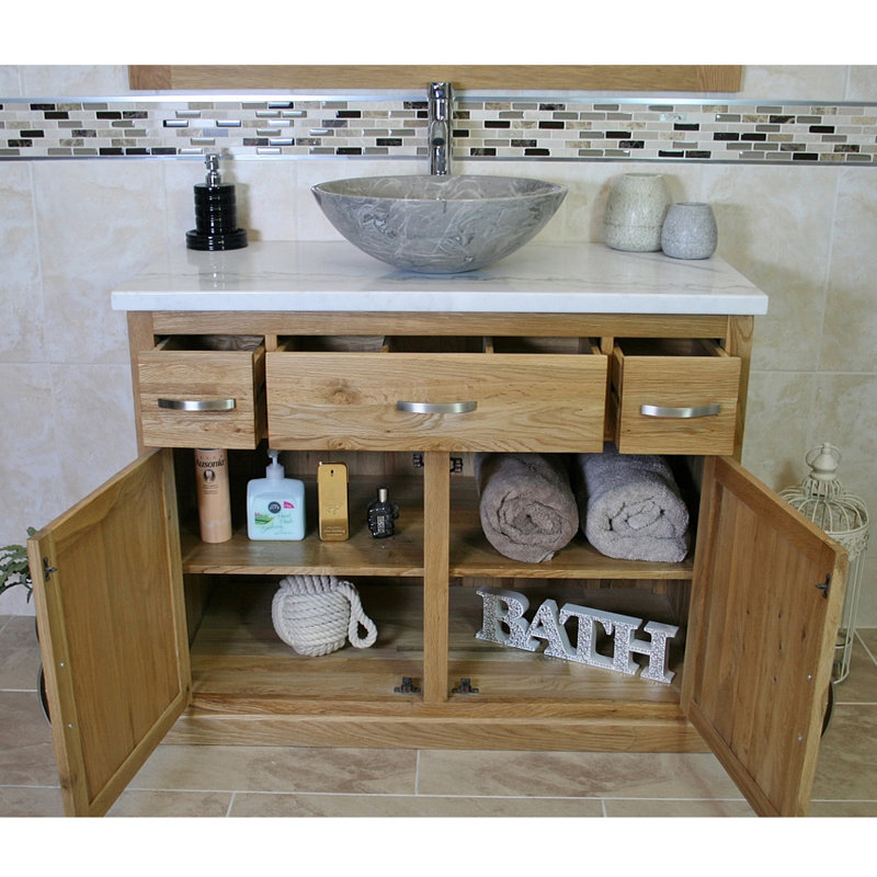 Judah 1000mm Single Bathroom Vanity with Vessel St1 Basin, Grey