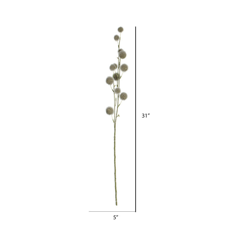 Artificial Pom Pom Spray, Green