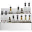 Rail de rangement mural robuste à deux niveaux en acier inoxydable de 122 cm (48 po), pour bouteilles d'alcool.-138404391