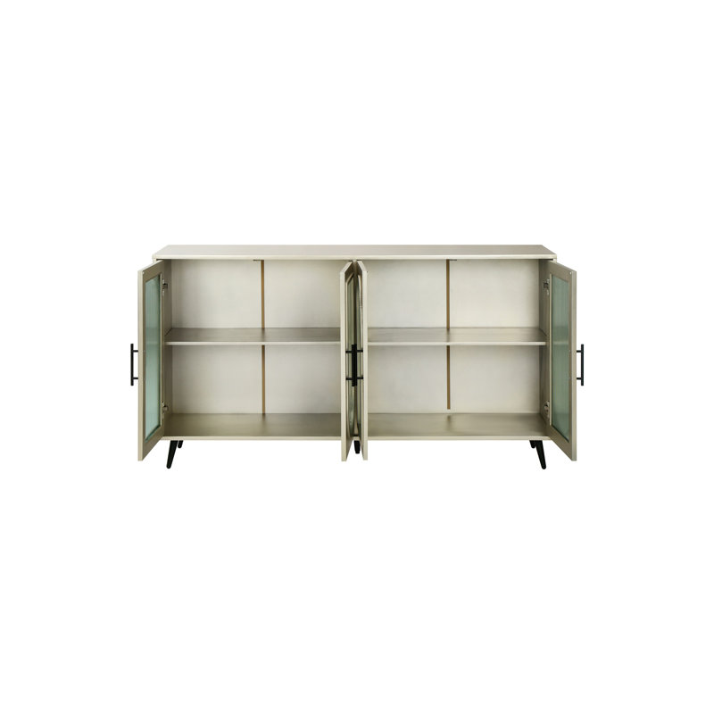 Meuble télé pour téléviseur de 65 pouces et plus, meuble télé en bois avec armoire de rangement et tablettes réglables