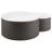 Lowe 2-Piece Round Marble Top Nesting Coffee Table Set Charcoal