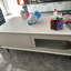 Table basse en bois massif crème Minimalisme