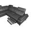 Genuine Leather Reclining Corner Sofa with Adjustable Headrests and Adjustable Armrest and Storage-25563102-25563103