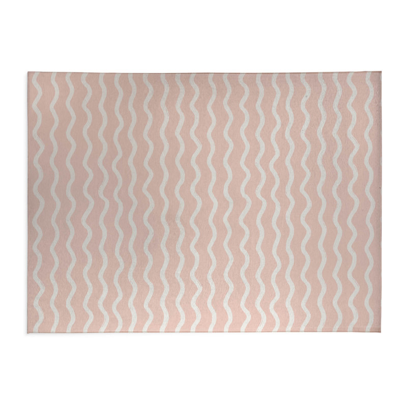 Wiggle Row Lightweight Non-Slip Kitchen Mat, Pink, Rectangle 3' x 5'