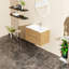 Meuble-lavabo mural avec lavabo, armoire de salle de bain avec système de fermeture en douceur
