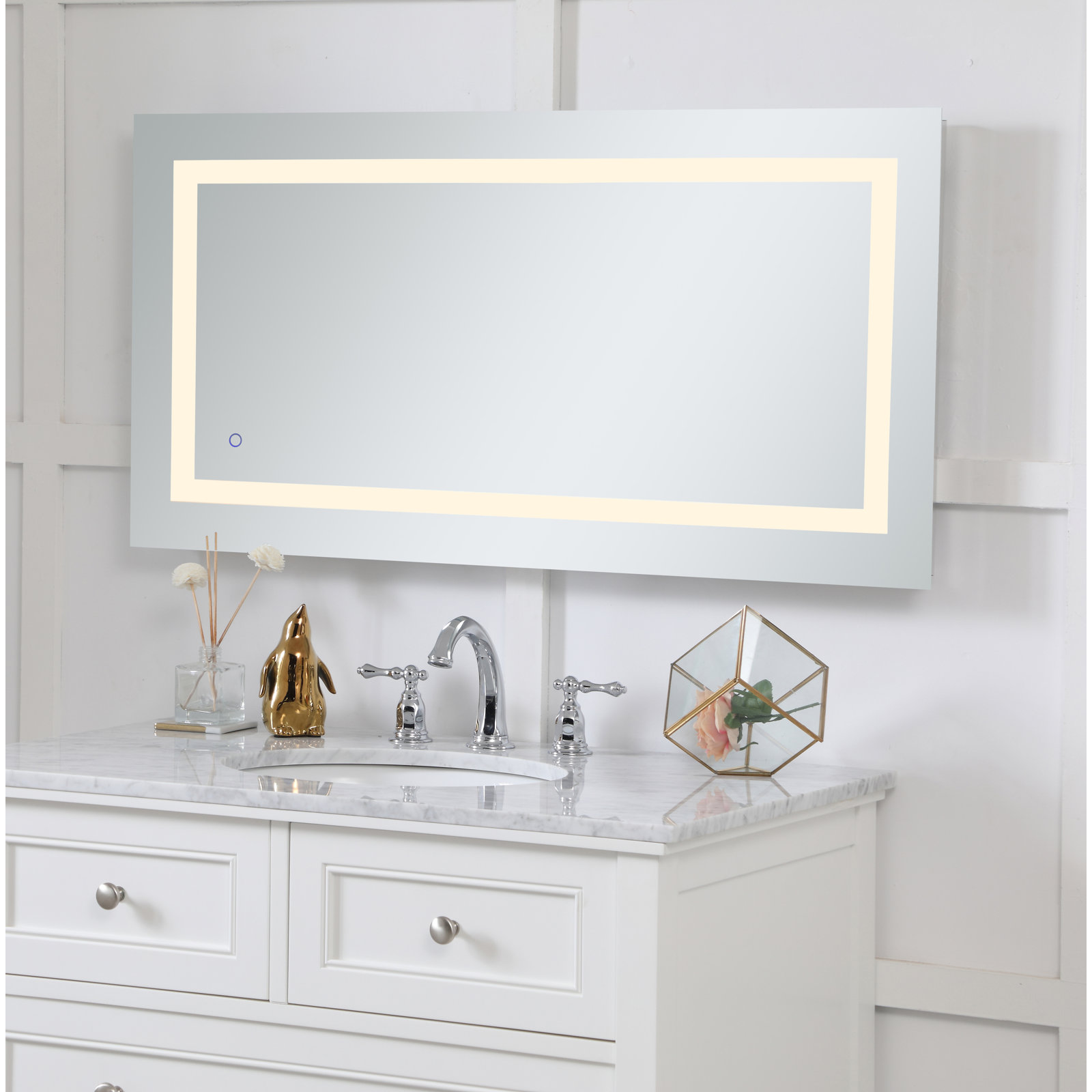 Scoles Flat Wall Mirror, 40" x 20"
