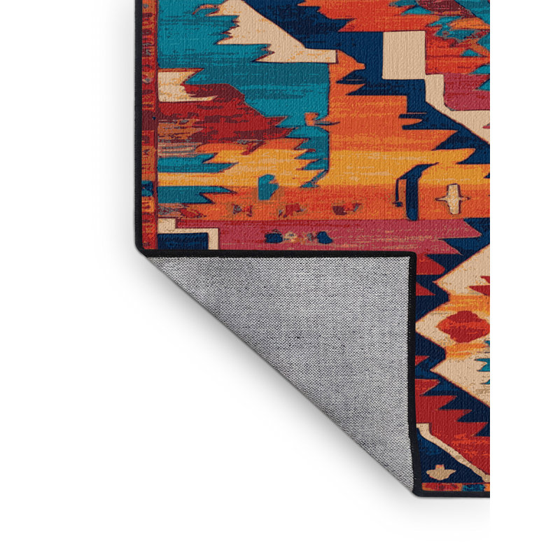 Tapis gris Tabriz lavable à la machine, Carré 5 pi