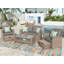 Canapé modulaire en osier avec repose-pieds et coussins 4 pièces U-style-1447445576