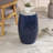 Lilac 12" Side Table -Dark Blue （Only Include Table)-1711794622