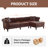 108.7" Wide Sectional Sofa With Ottoman-1410497883