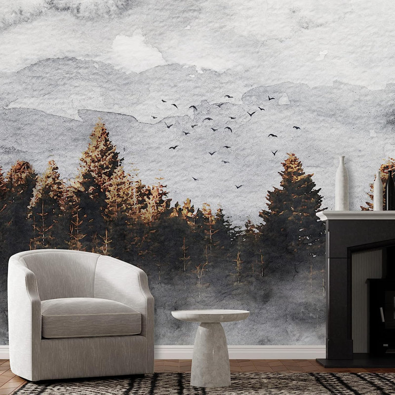Murale à peindre pastel à l'aquarelle, L 100 po x l 144 po