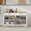 Buffet blanc de 56,46 po avec 2 tiroirs et 4 portes. Polyvalent pour la maison. Buffet grand format stable et sécuritaire, pour différentes pièces. Fabriqué. Installation simple