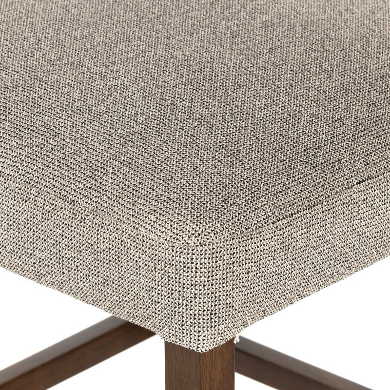 Ferris Stool, Counter Stool (25.98" Seat Height), Tulsa Ink/Nubuck Charcoal Rayon/Viscose/Leather, Antique Sable