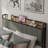 Upholstered Metal Platform Bed for Bedroom, Full Size Soft Gray with Charging Station and Under-Bed Clearance