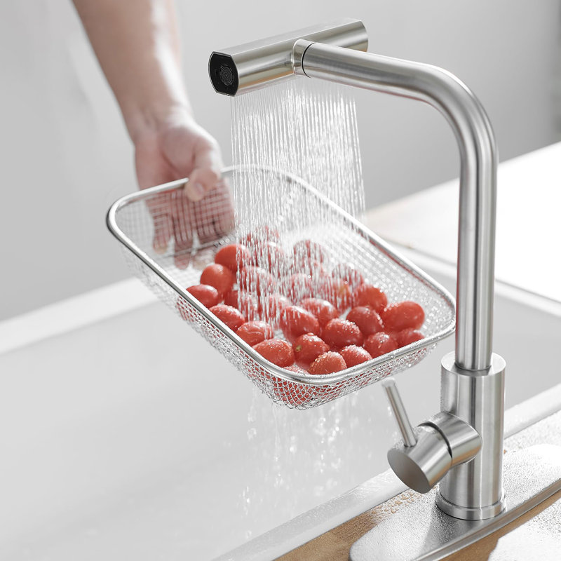 Kitchen Faucet with Pull Down Sprayer, Brushed