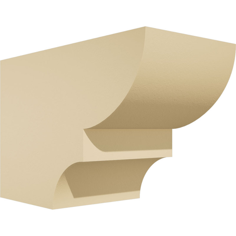 Ridgewood Signature Urethane Rafter Tail, Primed Tan, 8" H x 12" W x 6" D