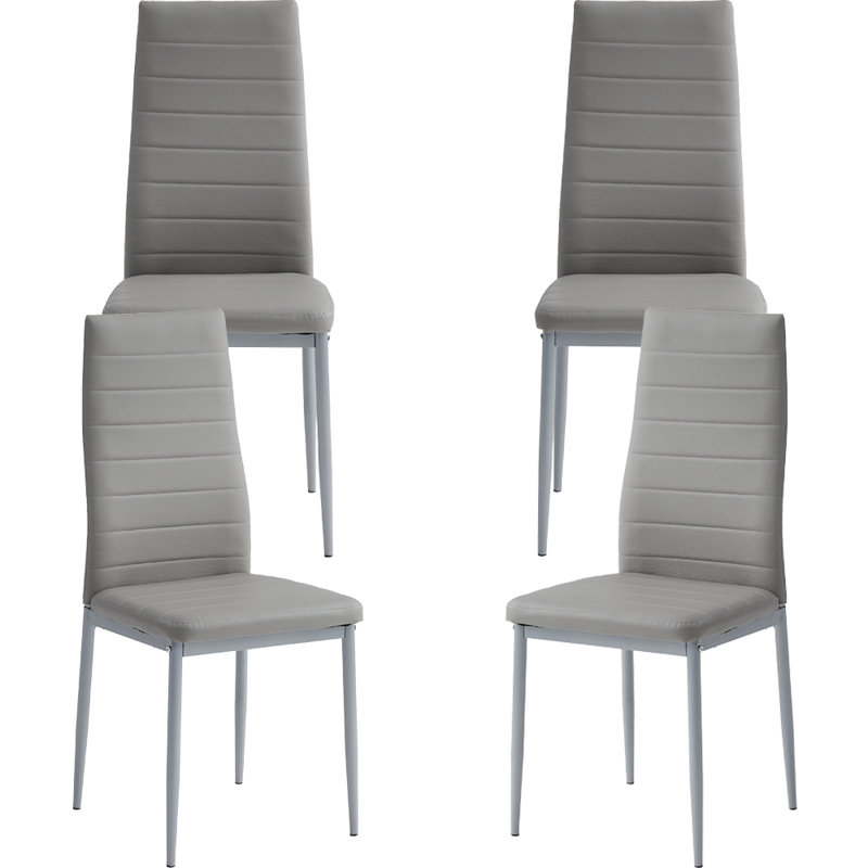 15.6cm H Upholstered Side Chair, Light Grey
