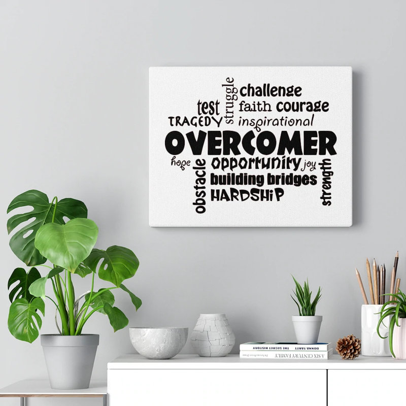Overcomer - Wrapped Canvas Print, 28cm H x 36cm W
