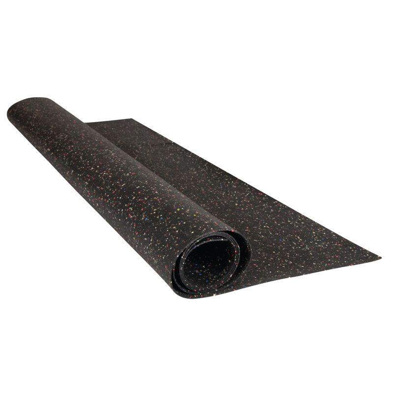 Rouleau de caoutchouc recyclé 1/16 po Ghent, H 48,250 po x l 72,0 po x P 0,06 po, Confettis