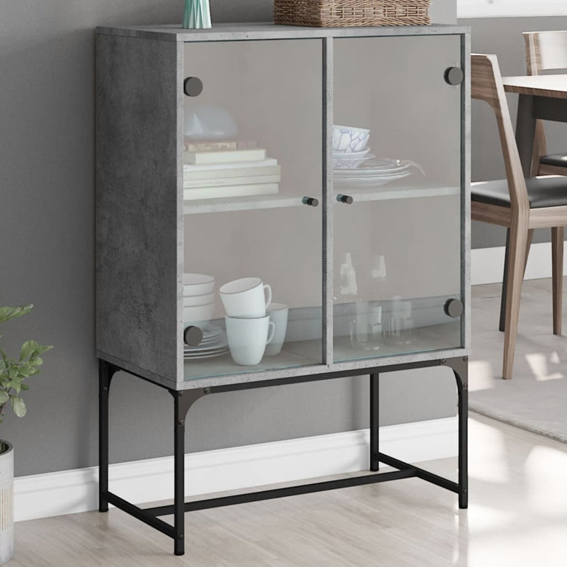 Aanvi Steel Standard Accent Cabinet, Concrete Grey