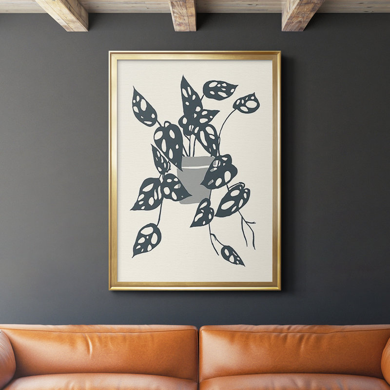«Growing Leaves IV», reproduction encadrée de qualité supérieure - prête à être accrochée, L 18,5 po x H 24,5 po
