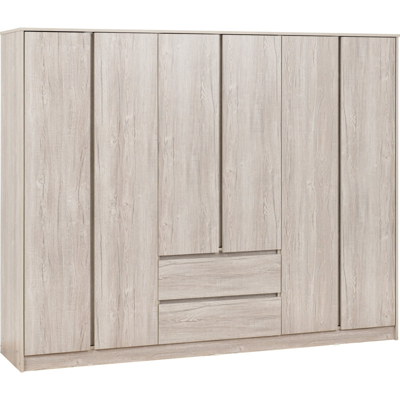  Braunstein 6 Door Wardrobe, Urban Snow