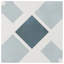 Carreau de porcelaine 9 po x 9 po Plumeria Cross (10,65 pieds carrés / caisse)