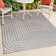 Odense High-Low Minimalist Angle Geometric Gray/Ivory Indoor/Outdoor Rug